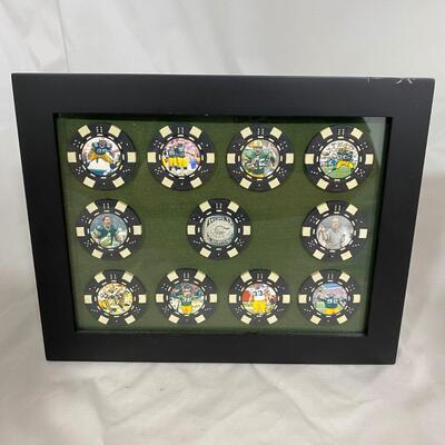 -142- Packers | Framed Poker Chips