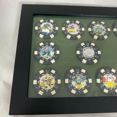 -142- Packers | Framed Poker Chips