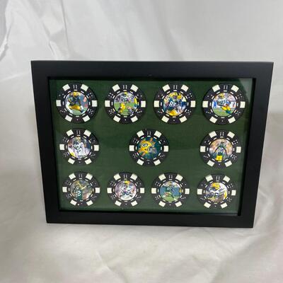 -143- Packers | Framed Poker Chips