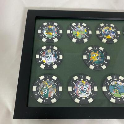 -143- Packers | Framed Poker Chips