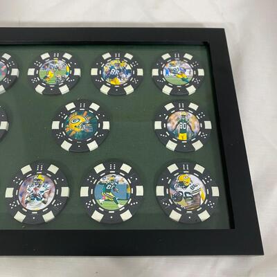 -143- Packers | Framed Poker Chips
