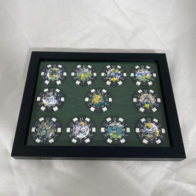 -143- Packers | Framed Poker Chips