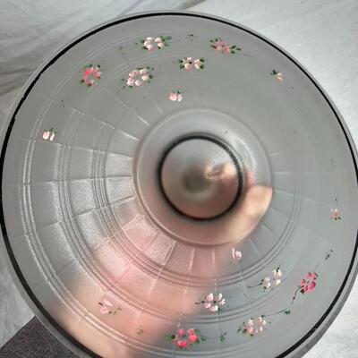 Floral Glass Tray - Vintage