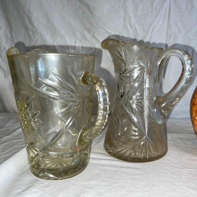 Lot of Glass and Ceramic Pitchers