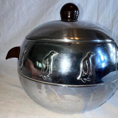 1950â€™s Penguin Aluminum Round Hot & Cold Server West End