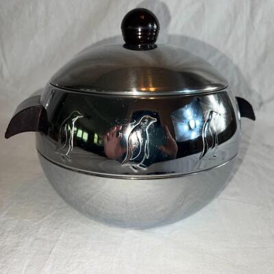 1950â€™s Penguin Aluminum Round Hot & Cold Server West End