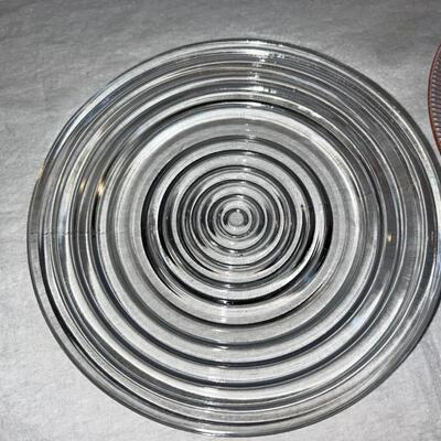 Textured/Colored Glass Plates - Vintage