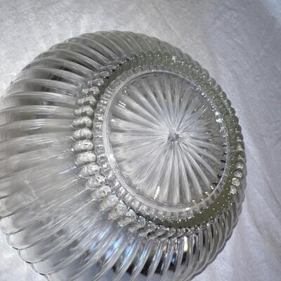 Vintage Large Glass Bowl Textured