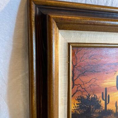 J. Bird Desert Oil Painting