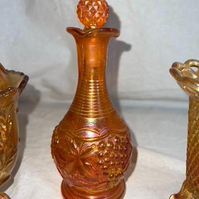 3 Antique Imperial Colored Glass Pieces