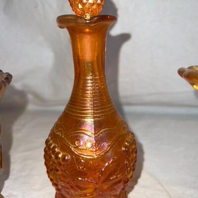 3 Antique Imperial Colored Glass Pieces