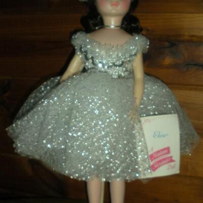 1966 Madame Alexander 17" Elisa Ballerina in Silver tutu. In Original Box.