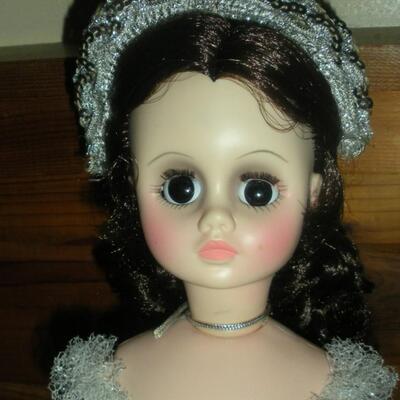 1966 Madame Alexander 17" Elisa Ballerina in Silver tutu. In Original Box.