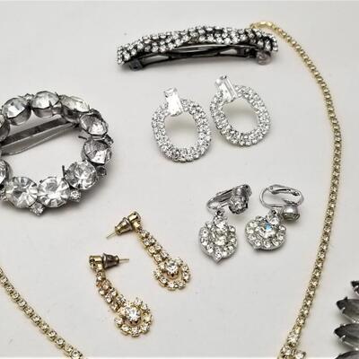 Lot #6  Lot of Vintage Rhinestone Jewelry - 7 pieces