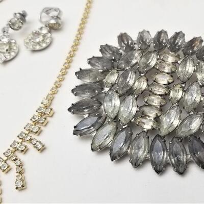 Lot #6  Lot of Vintage Rhinestone Jewelry - 7 pieces