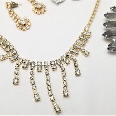 Lot #6  Lot of Vintage Rhinestone Jewelry - 7 pieces