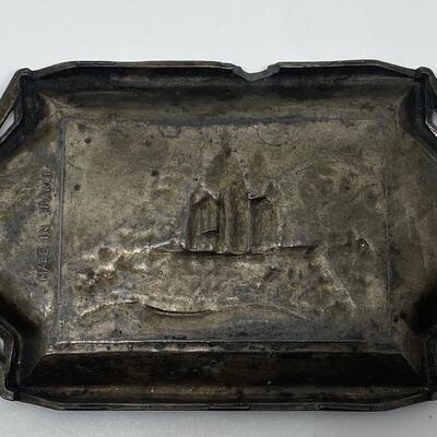 LOTJ25: Vintage Ornate Tack & Howe Outlet Plate and Made in France Souvenir Trinket Dish