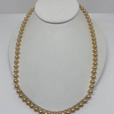 LOTJ49: Vintage Faux Pearl Necklace, Bracelet and Pierced Earrings