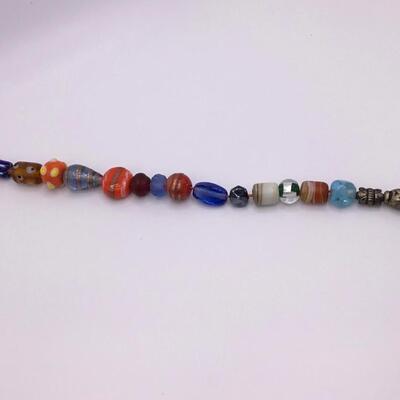 LOTJ124: Handcrafted Bracelet with Ornate Vintage Beads