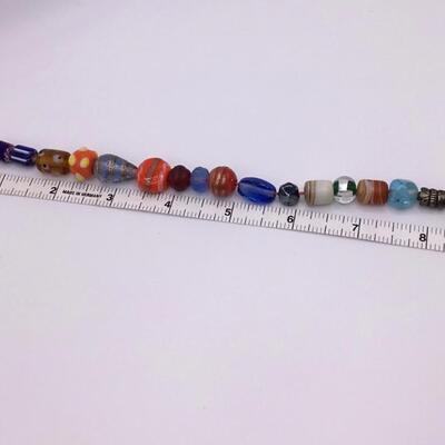 LOTJ124: Handcrafted Bracelet with Ornate Vintage Beads