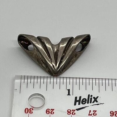 LOTJ168: Vintage Sterling Silver Slide Pendant wear as is or polish for a high silver shine