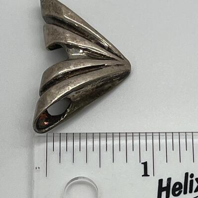 LOTJ168: Vintage Sterling Silver Slide Pendant wear as is or polish for a high silver shine