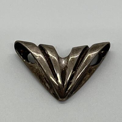 LOTJ168: Vintage Sterling Silver Slide Pendant wear as is or polish for a high silver shine