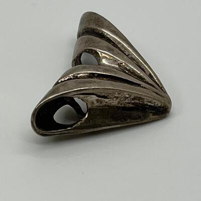 LOTJ168: Vintage Sterling Silver Slide Pendant wear as is or polish for a high silver shine