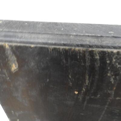 4 pcs Wood: 3 Edges Beveled, Stained Dark Brown