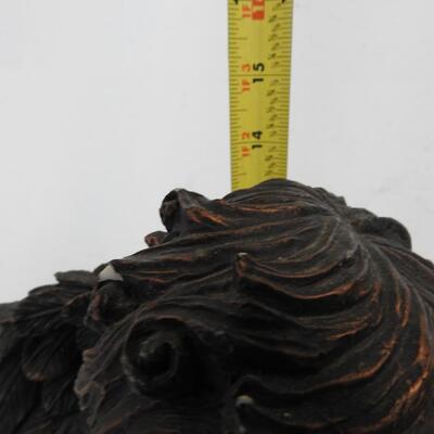 Cherub Statue, Painted, 14" Tall, Some Paint Is Scratched Off-See Pictures