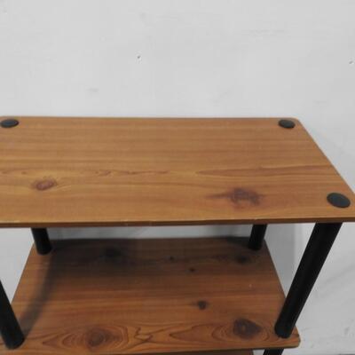 4 Shelf Unit: Veneer Wood w/ Plastic Attachments, Sturdy