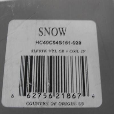 Self Stick Vinyl Wall Base, Roppe 4" x 20", "SNOW"