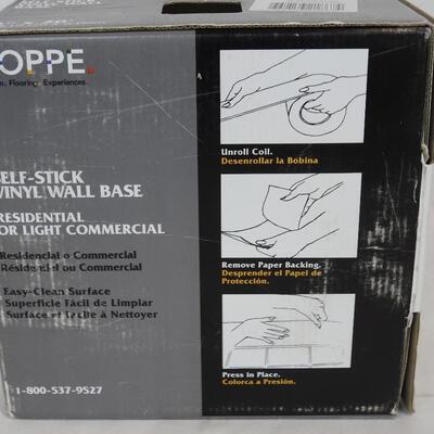 Self Stick Vinyl Wall Base, Roppe 4" x 20", "SNOW"