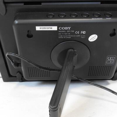 Coby 7" Widescreen Digital Photo Frame w/Adapter & Instructions, Like New, WORKS