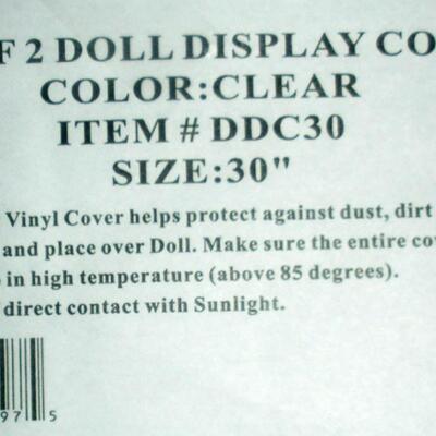 Set of Two 30" Doll Display Covers Made of Heavy-Duty Vinyl to Protect Your Dolls