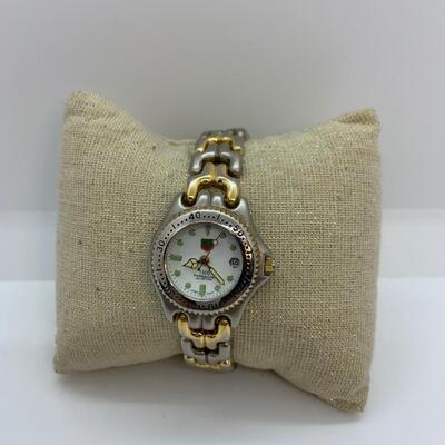 LOT:9: Womanâ€™s  Swiss made KG Heuer Water Resistant Watch Gold & Silver Tone