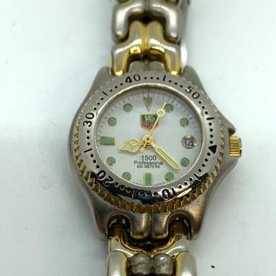 LOT:9: Womanâ€™s  Swiss made KG Heuer Water Resistant Watch Gold & Silver Tone