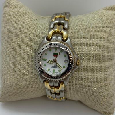 LOT:9: Womanâ€™s  Swiss made KG Heuer Water Resistant Watch Gold & Silver Tone