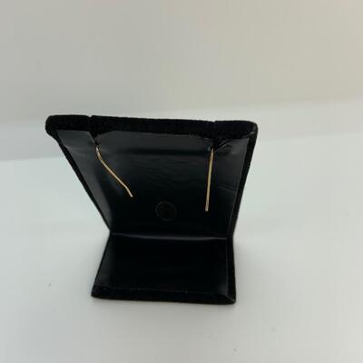 LOT:20: Snowflake Pierced Earring Gold Vermeil with Diamond Chips