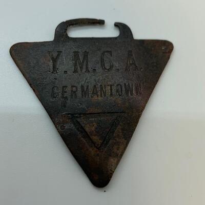 LOT:31: Vintage (Germantown) YMCA Metal Triangular Pendant