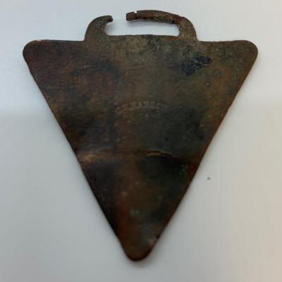 LOT:31: Vintage (Germantown) YMCA Metal Triangular Pendant