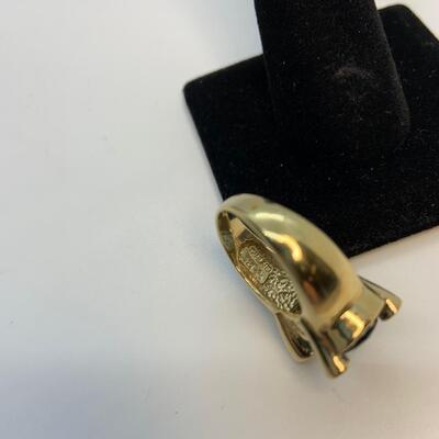 LOT:37: Thailand Blue Topaz Ring - 925 size 7.5