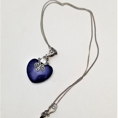 Lot #14  Lapis and Sterling Silver Necklace