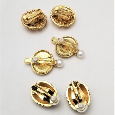 Lot #15  Three Pair Signed Clip Earrings - Graziano, Joan Rivers