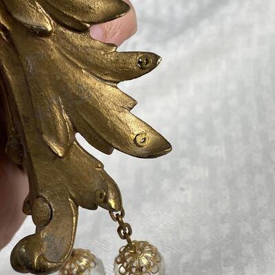 Vintage Brass Figural Harlequin Face Wall Hanging