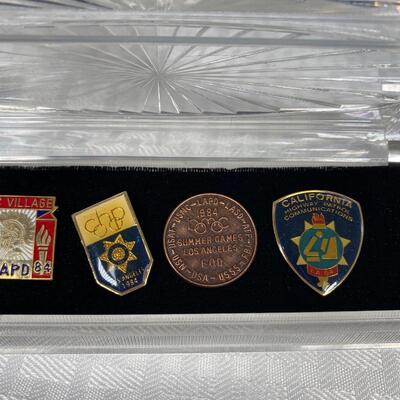 Vintage Sets of Enamel Pins 1984 Olympics Los Angeles LAPD CHP LACS