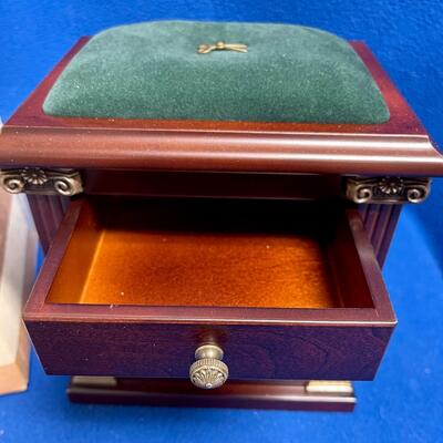 Bombay Company Tabletop Wood Three Drawer Sewing Storage Kit Trinket Box