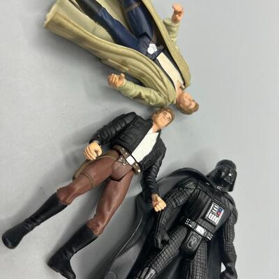 Retro Kenner Star Wars Loose Action Figures Darth Vadar Hans Solo 1990s 3.75"