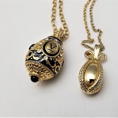 Lot #26  Two Joan Rivers "Egg" necklaces - QVC