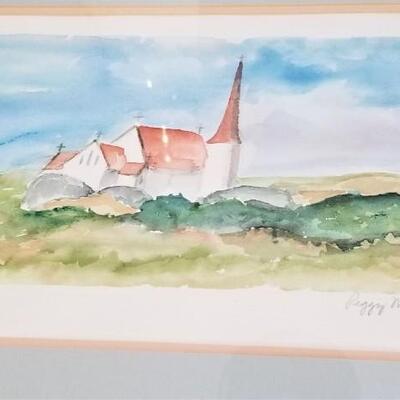 Lot #28  Original Watercolor Painting - Peggy Morris Vineyard - Listed Artist